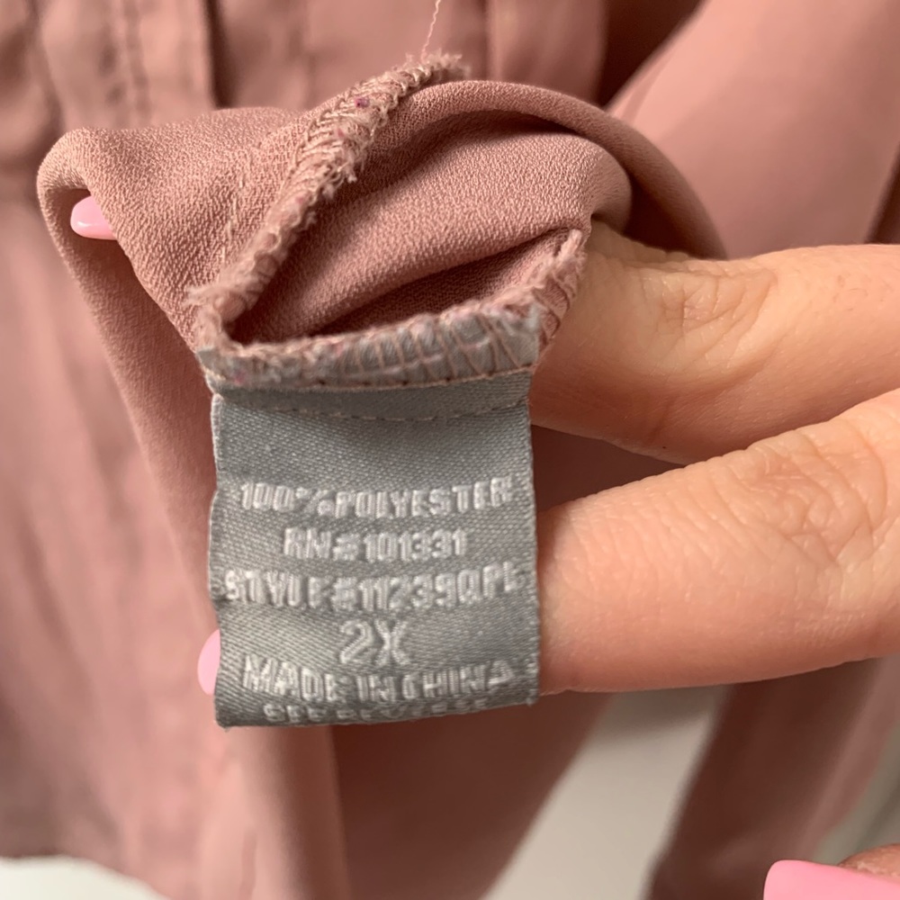 Pink/Mauve Button Down - Picture 7 of 7